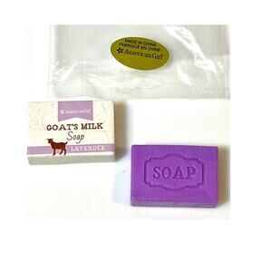 American Girl Doll Soap In Box Goats Milk Purple Lavender Bath Toy Accessory New